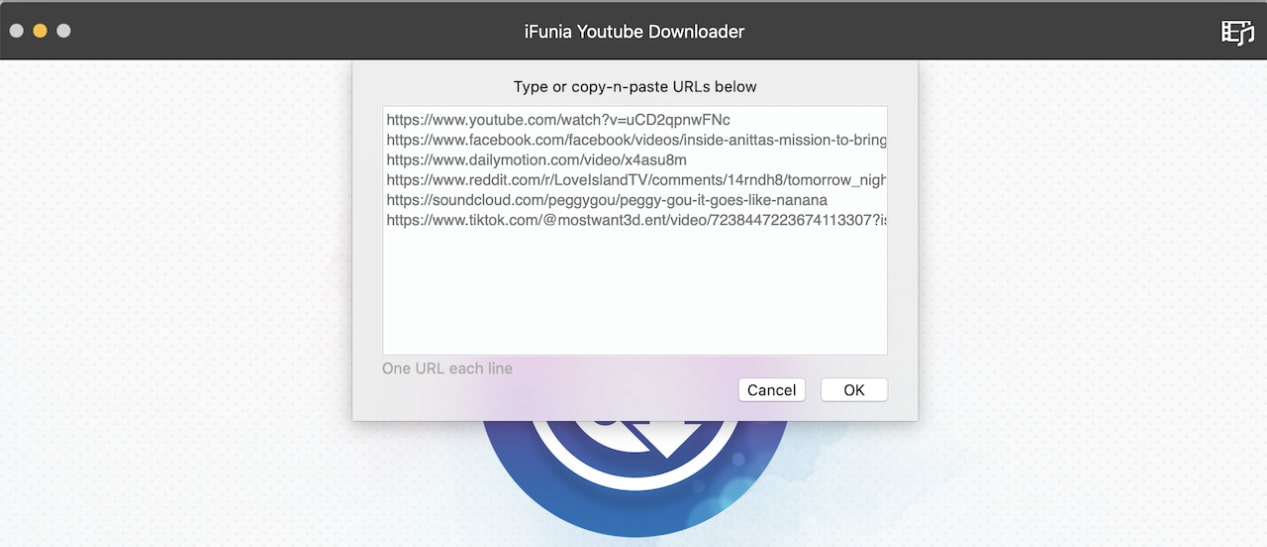 add urls to download multiple videos