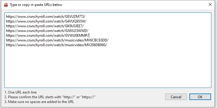 add multiple URLs