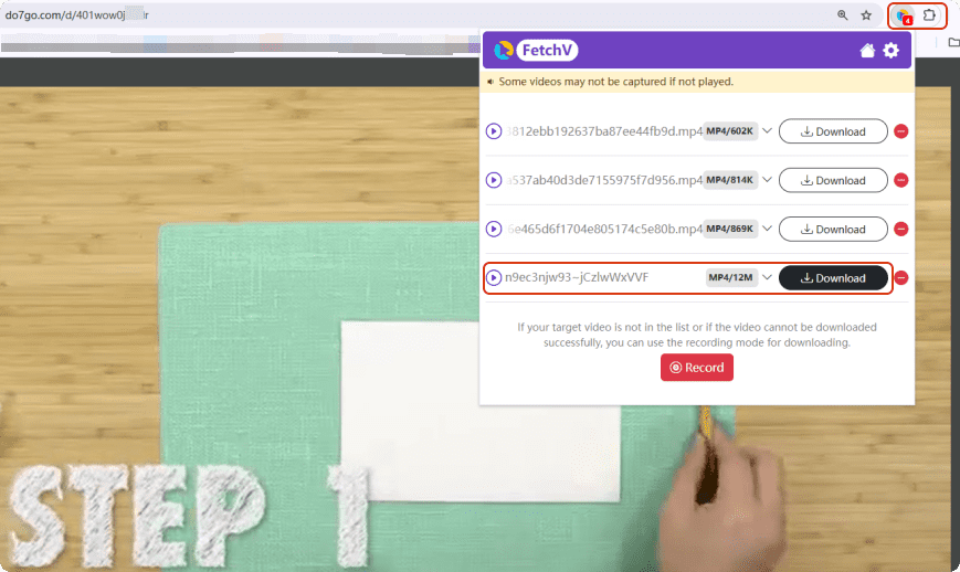 download video doodstream chrome