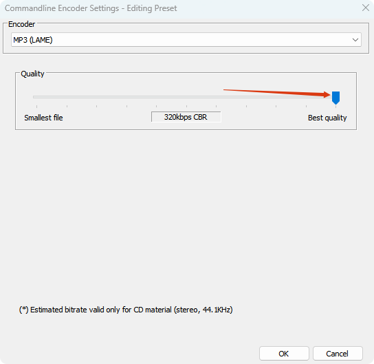 foobar2000 flac to mp3