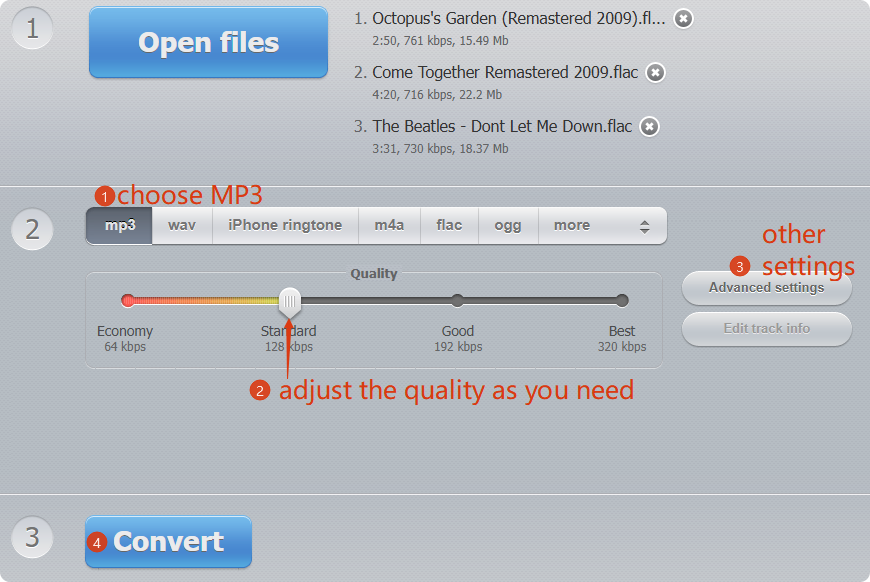 convert multiple flac to mp3 online