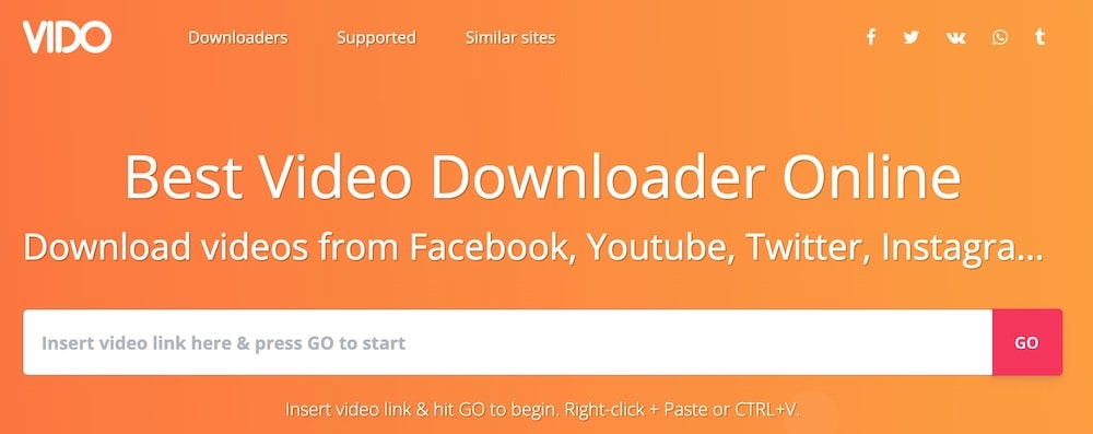download product video online via vidodownload